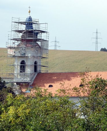 Kostel sv. Jakuba Staršího Nikolčice, oprava střechy věže