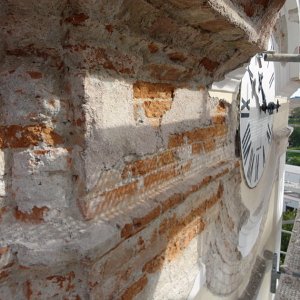 Kostel sv. Jakuba Staršího Nikolčice, oprava střechy věže