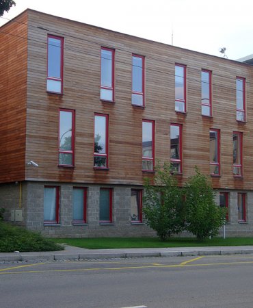 Nátěr dřevěné fasády, sídlo fy. VARS BRNO